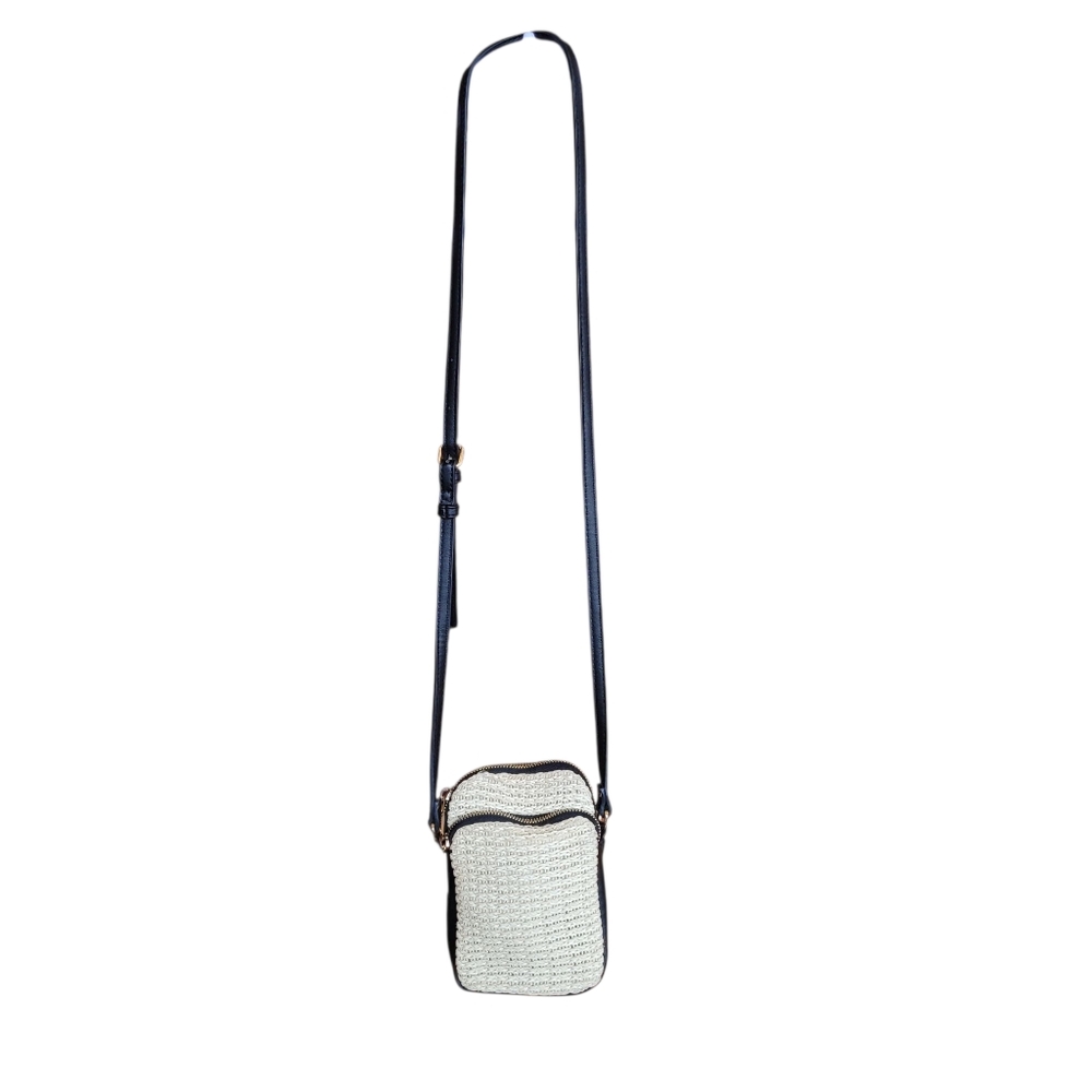 Mali & Lili Crossbody Bag Woven Black And Ivory